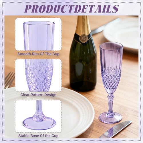 12 Pack Plastic Champagne Flutes (12 Count)