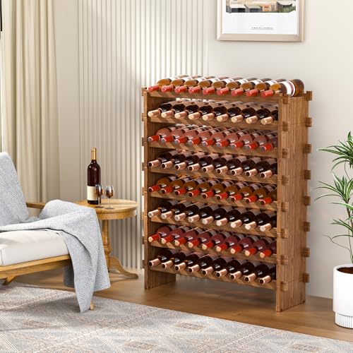 Bamboo Stackable Wine Rack (72 Count)