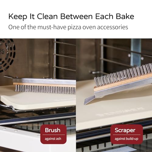 15x12 Inch Pizza Stone and Brush Set