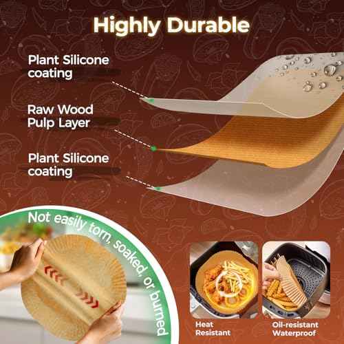 420PCS Air Fryer Liners Disposable for 6.5" Square Air Fryers (420 Count)