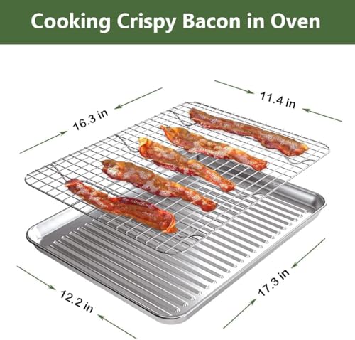 Half Baking Sheet Pan Cooling Rack Set