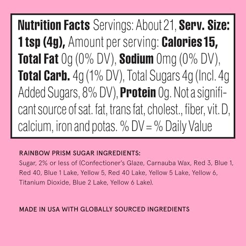 Rainbow Prism Fancy Sugar 1 Pack (4.6 Ounce)