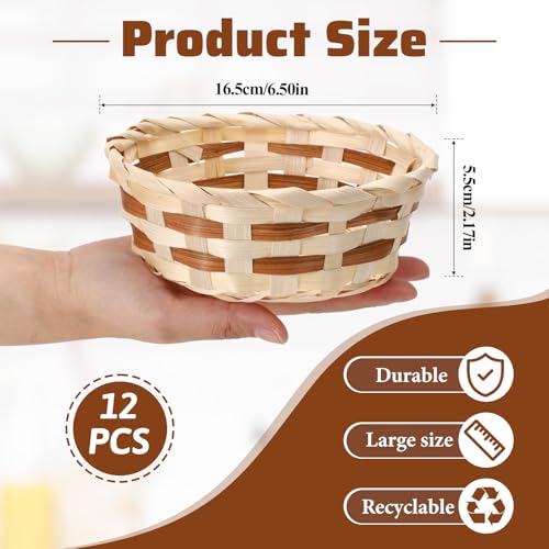 12 Pack Round Gift Baskets (12 Count)