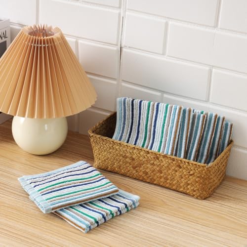 Kitchen Rags Dish Cloths for Washing Wiping Cleaning Towels (8 Count)