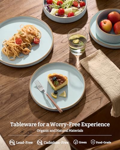 Stoneware Dishes Dinnerware Sets for 6 (18 Count)