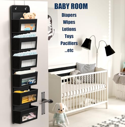 6 Clear Window Pocket Over Door Hanging Organizer