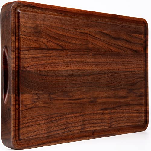 Thick Walnut Wood Cutting Board 18x12 in Large Wooden Chopping Board