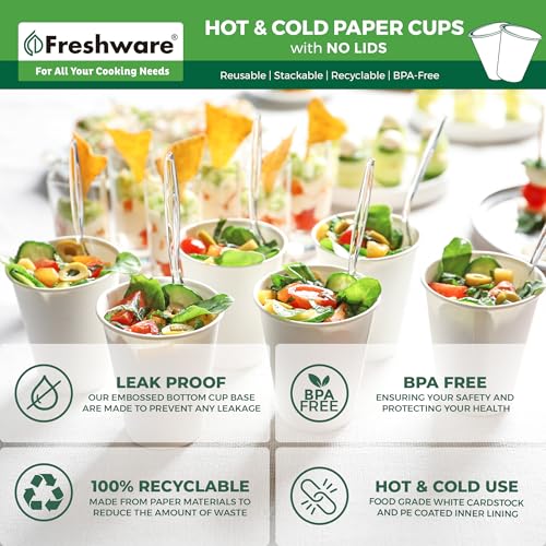 Coffee Cups 12 oz [1000 Pack] Disposable Paper Cups for Hot or Iced Coffee Cup (1000 Count)