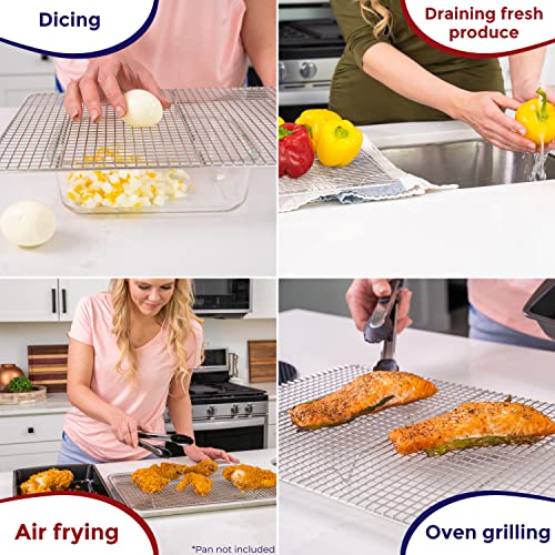 Half Sheet Cooling Rack Stainless Steel Oven Safe Set of 2