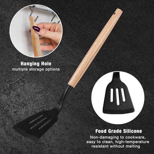 19 PCS Black Kitchen Cooking Utensils Set Kitchen Tools Set (19 Count)