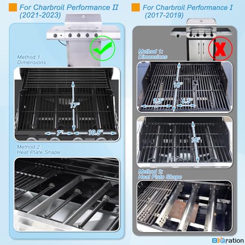 17" Grill Grate and Heat Plate for Charbroil Performance 4