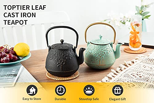 Tea Kettle TOPTIER Japanese Cast Iron Tea Pot for Stove Top