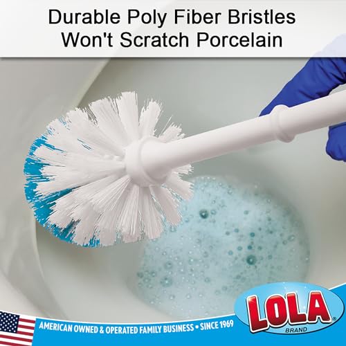 Classic Toilet Brush and Compact Space Saving Holder Set (2 Count)