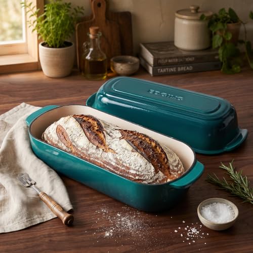 Enameled Cast Iron Loaf Pan with Lid