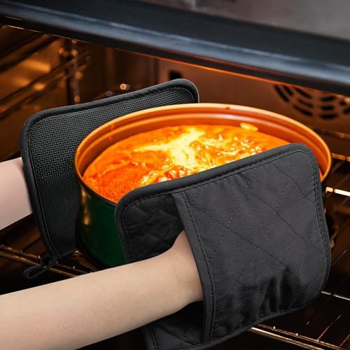 2Pcs Cotton and Neoprene Oven Pads Pot Holders with Pocket 8"x8.5" Dual (2 Count)