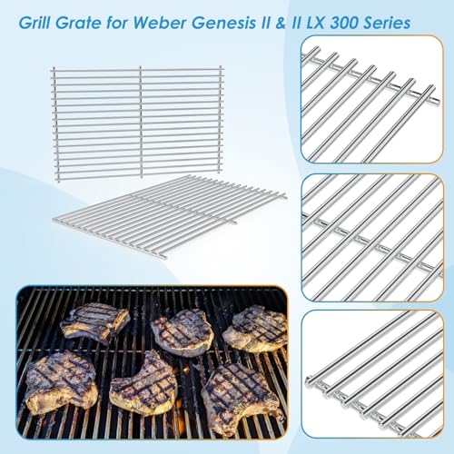 66802 18.75" Grill Grates for Weber GS4 Genesis II 300 Genesis II LX 300 Series