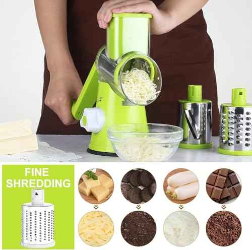 Rotary Cheese Grater Hand Crank Cheese Shredder for Fresh Cheese