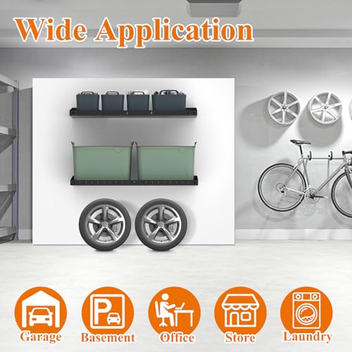 12 x 24 Inch Garage Wall Shelves (2 Count)