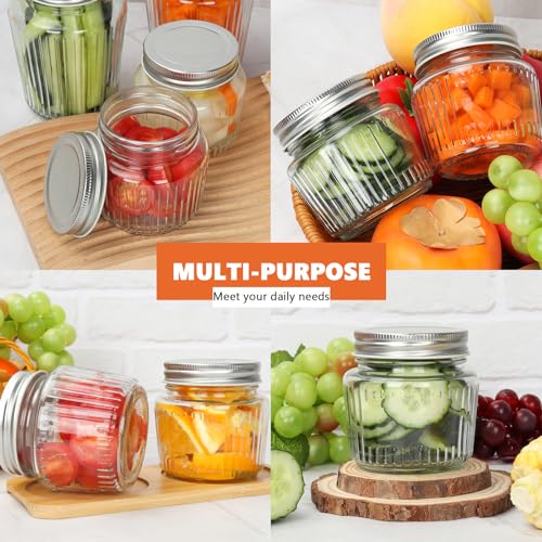 Glass Mason Jars with Lids (6 Count)
