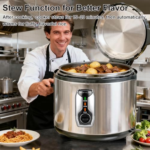 16L Commercial rice cooker 90 cups cooked Large Stainless Steel rice Commercial for 65