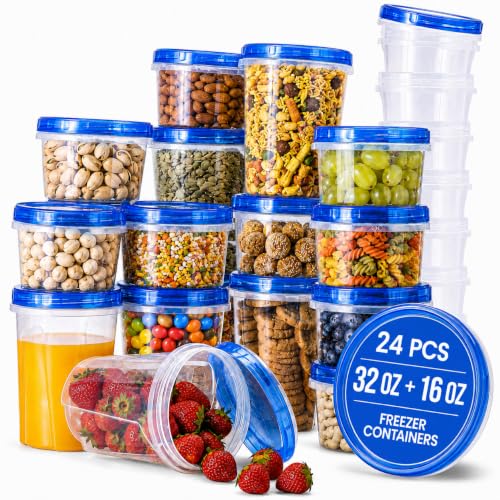 Freezer Storage Containers with Lids (24 Count)