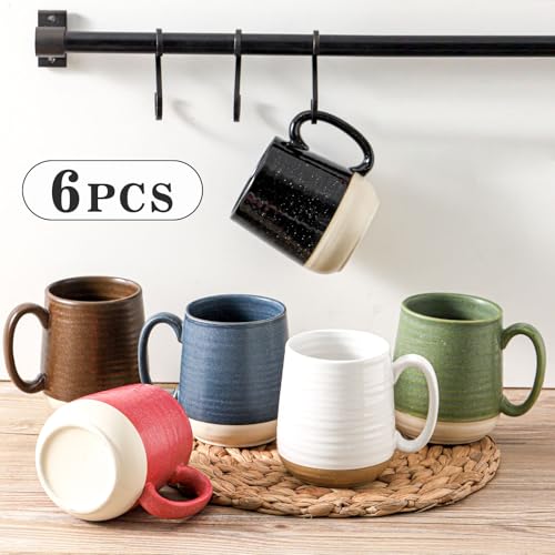 Ceramic Coffee Mugs Set of 6 (6 Count)
