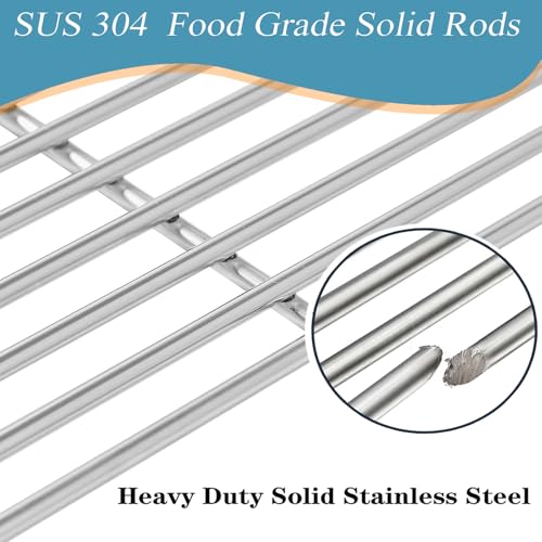 S6G550 (2-Pack) 19.2” Stainless Steel Cooking Grates for Weber Summit E-440, S-440, E-450, S-450, E-460, S-460, E-470, S-470 and Charmglow 720-0304 (2 Count)