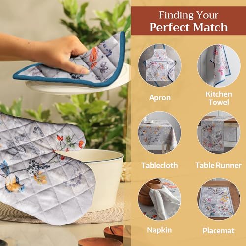 100% Cotton Oven Mitt & Pot Holder Set