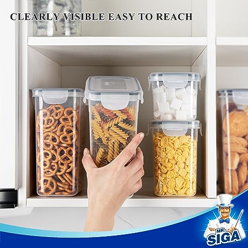 16 Pack Airtight Food Storage Container Set for Pantry Organization (16 Count)