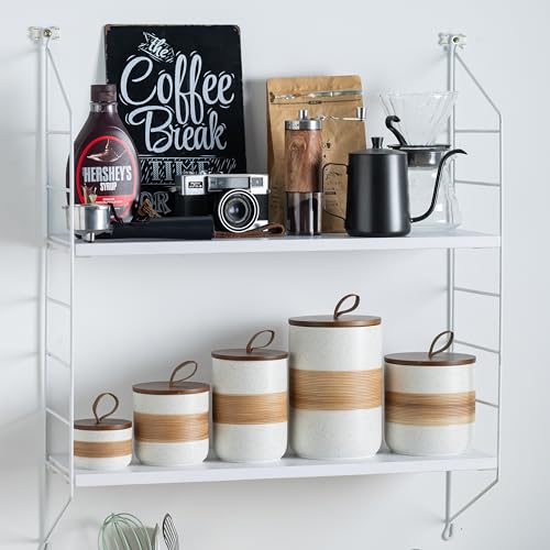 Coffee Container with Lid for Countertop Ceramic Jar for Coffee Bar