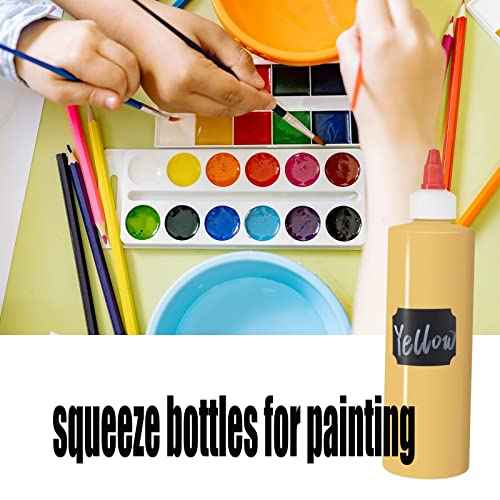 10 Pack 8 oz Graduated Plastic Squeeze Squirt Condiment Bottles