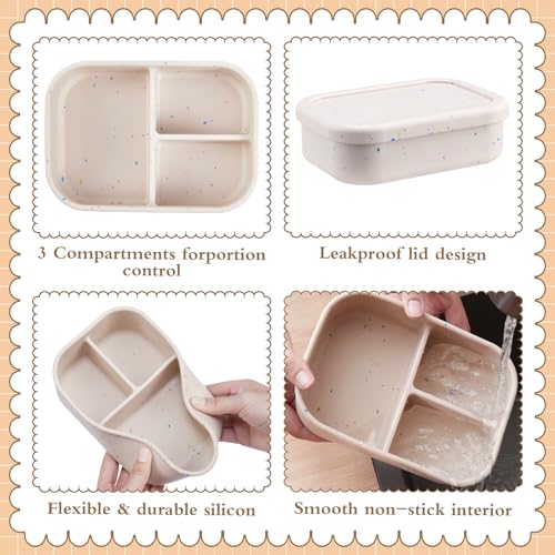 4 Pcs Silicone Bento Box (4 Count)