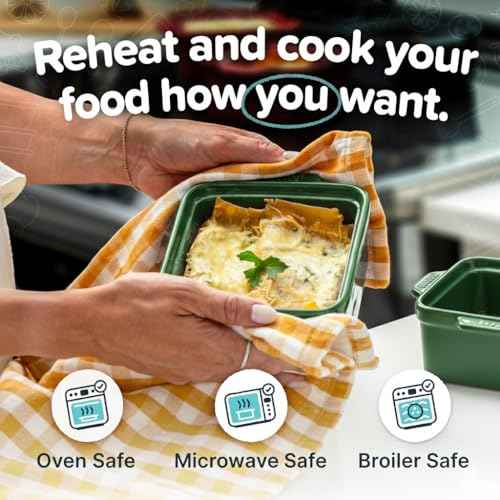 5x5" Ceramic Baking Dishes with Lids (2 Count)