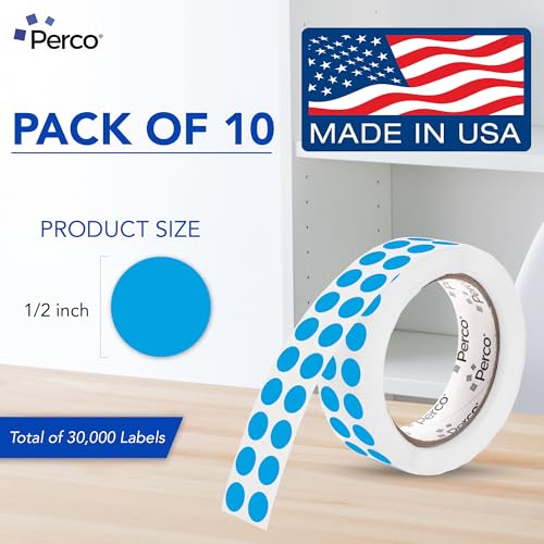 Light Blue Perforated Round Circle Dot Sticker 1 (80 Count)