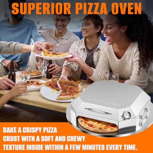 Stainless Steel Pizza Oven Kit for 22 Inch Charcoal Kettle Grilll