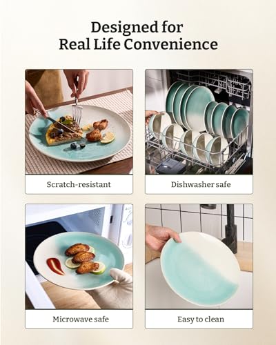 Ceramic Plates and Bowls Sets (18 Count)