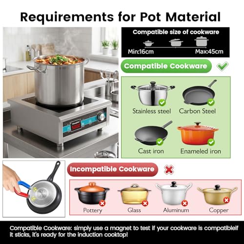 5000W Commercial Induction Cooktop