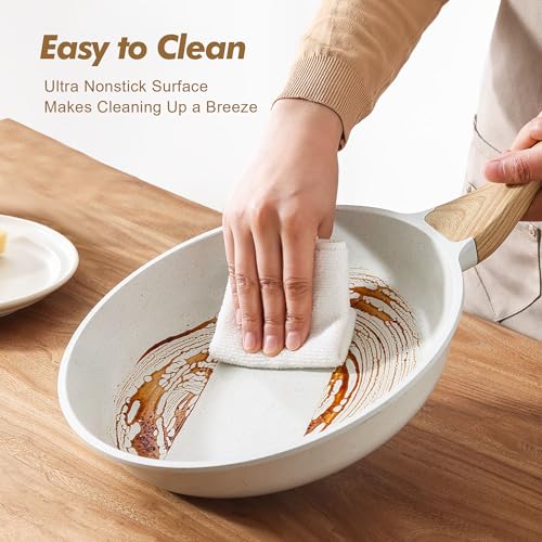 Ceramic Nonstick Frying Pan Skillets (2 Count)
