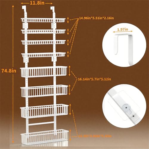 White Over The Door Pantry Organizer