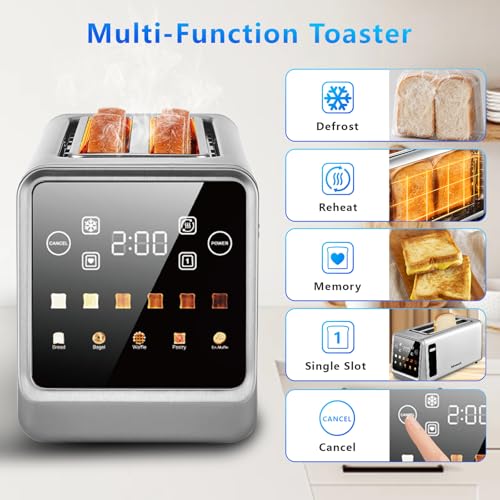 4 Slice Long Slot Touch Screen Toaster