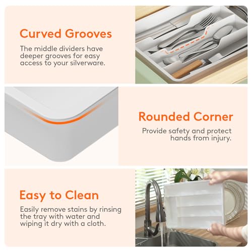 Silverware Drawer Organizer Tray