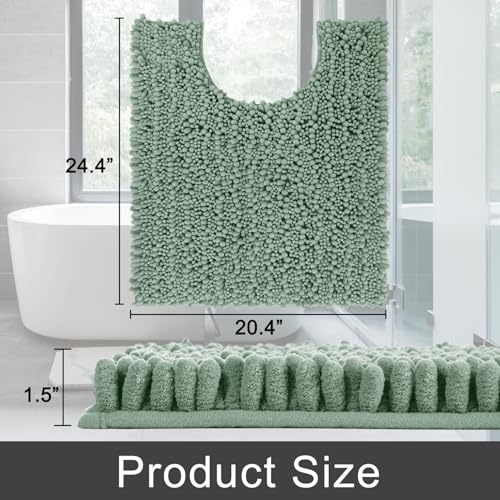 Toilet Rug U Shaped Washable 24x20 Inch