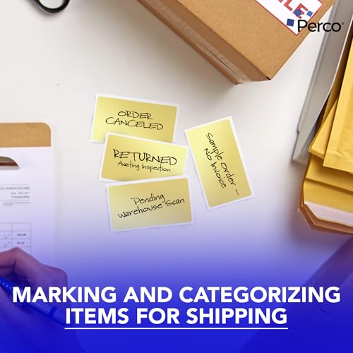 Metallic Gold 3x5 Inch Perforated Sticker Labels