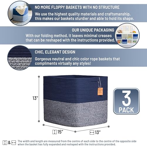 13x15x13 Kallax Storage Cubes Bins (3 Count)