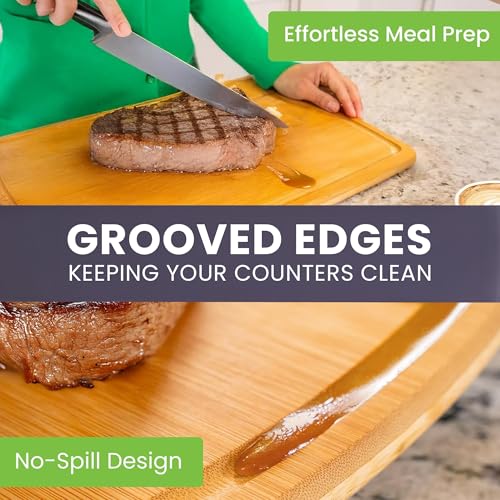 Extra Large Bamboo Cutting Board Set of 2 (2 Count)