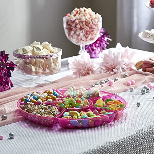 6 Sectional Round Plastic Serving Tray