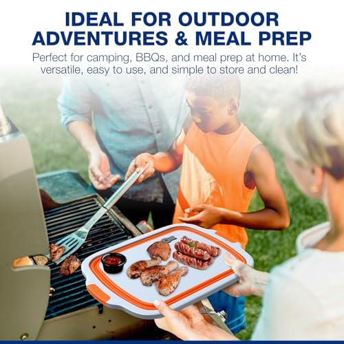 2 Pack XL Collapsible BBQ Prep Tub with Built (2 Count)