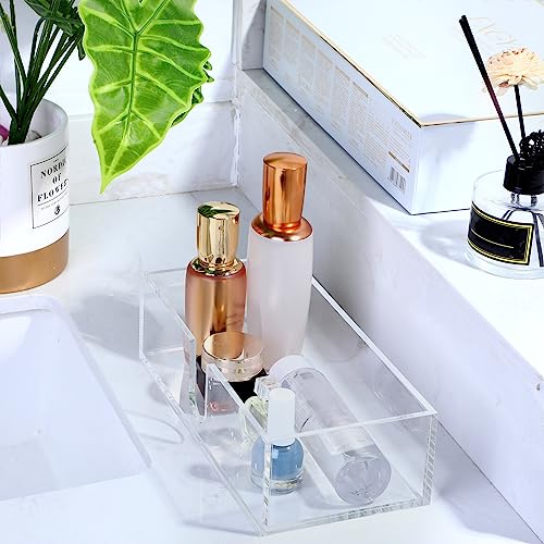 2 Pcs Paper Napkins Holder Fold Paper Towel Dispenser Height 2.75 Inch Acrylic Multifold Towel Dispenser for Guest Z Fold Disposable Countertop Holder Small Size (2 Count)