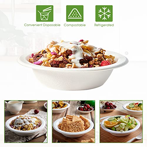 200 Pack 12 OZ Compostable Paper Bowls (200 Count)