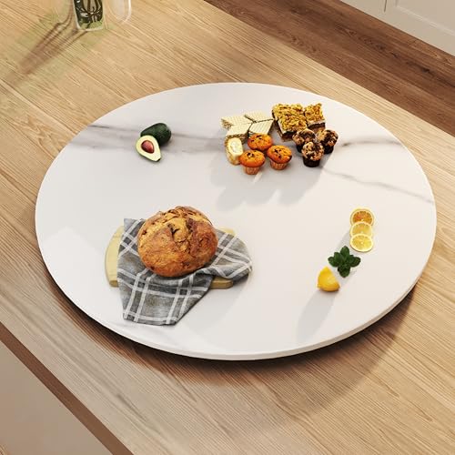 23.6" Lazy Susan for Table Top Sintered Stone Rotating Serving Tray for Dining Table